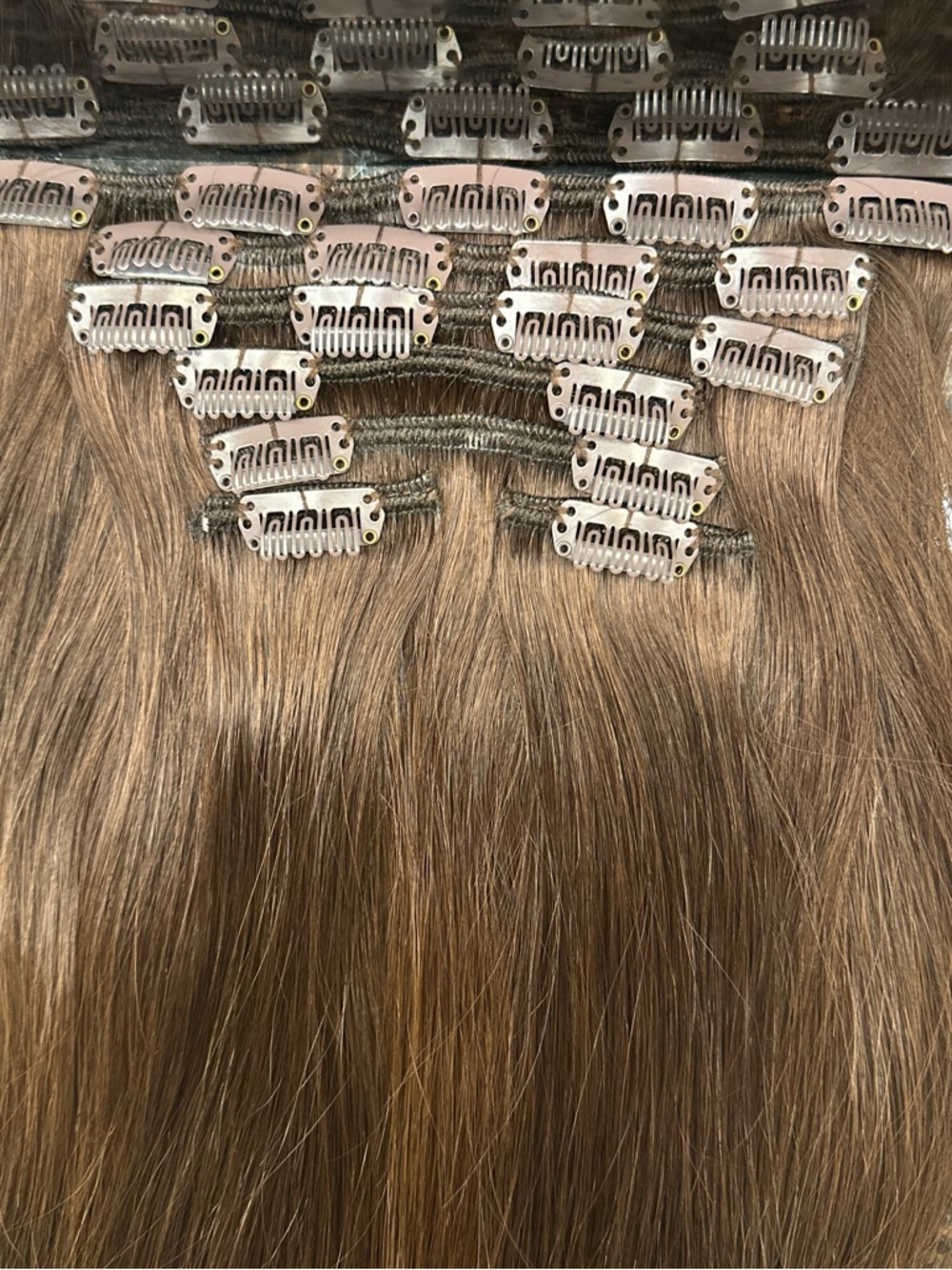 Clip-In Hair Extensions - Light Brown